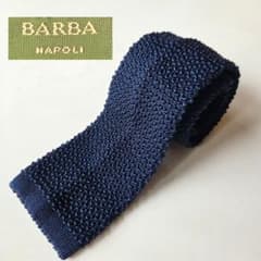 【美品】BARBA NAPOLI シルク ニットタイ ネイビー 美品】BARBA NAPOLI シルク ニットタイ ネイビー - メルカリ