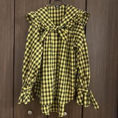 PAMEO POSE ギンガムチェック フリルブラウスのサムネイル