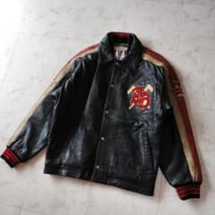 AVIREX vintage オールレザースタジャン S M~L相当 ブラック - メルカリ