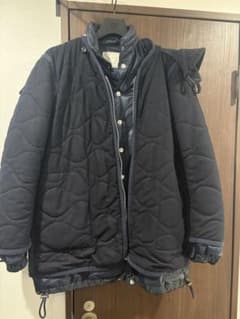 sacai ネイビー キルティング ダウンコート - メルカリ