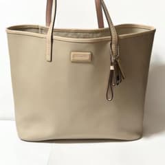 美品 coach コーチ トートバッグ F24341 ベージュPVC レザー - メルカリ