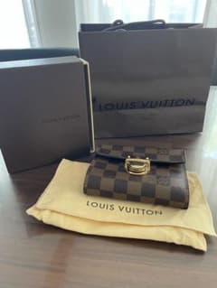 LOUIS VUITTON ダミエ・エベヌ 三つ折り財布のサムネイル