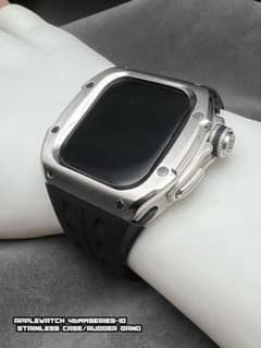46mm 46ミリ アップルウォッチ ステンレス ケース ブラック ラバーのサムネイル