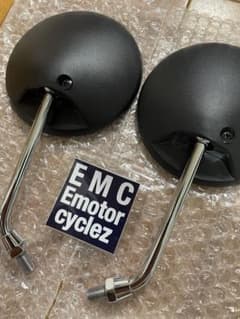 カブ用 丸型ショートステムミラー 左右セット EMC - メルカリ