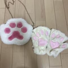 猫の肉球バッグ　手袋のサムネイル