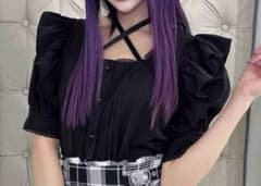 【MA*RS】 サテンリボン付きフリルブラウス Blackのサムネイル