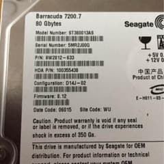 HDD 80GB Barracuda 7200.7 パソコンのサムネイル