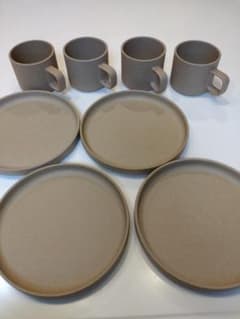 ハサミポーセリン 18.5cmプレート4枚 7.5cmタイプマグカップ小4個