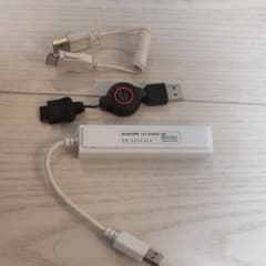 ガラケー 充電器 卓上ホルダ USB分岐のサムネイル