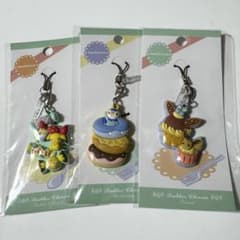 Brand new set of 3 Eevee, Pichu, and Piplup charms for earphone jacks (Pokemon)