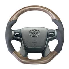 プラド150系 後期用 ガングリップ スポーツ ハンドル 木目 純正近似 プラド150系 後期用 ガングリップ スポーツ ハンドル 木目 純正近似