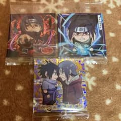 [신품 미개봉] NARUTO 인계 씰 웨이퍼 하우스는 족제비 우치하 사스케 세트