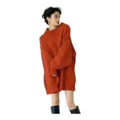 EMODA ニット　セーターワンピース　オレンジのサムネイル