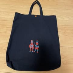 ミナペルホネン　キッズ　トートバッグ　ネイビーのサムネイル