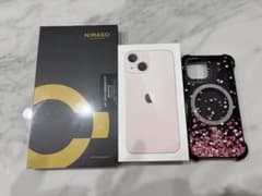 iPhone 13 핑크 본체 케이스, 신품 유리 필름 포함