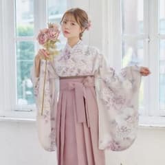 新品袴4点セット 卒業式 小学生 大学生 レディース ピンク 紫 59MPK 