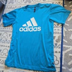 adidas 半袖Tシャツ ブルー Mのサムネイル
