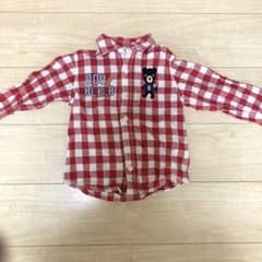 kyu様専用ミキハウス　ダブルB チェックシャツ　110センチ　男の子のサムネイル