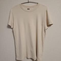 ウ*ア様 ユニクロ クルーネックTシャツ ＸＬベージュのサムネイル