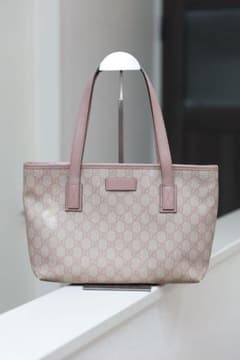 グッチ トートバッグ GGプラス ベージュ ピンク ハンドバッグ GUCCI 