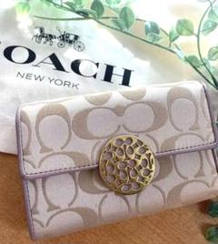 COACH コーチ ◇ シグネチャープリント 三つ折り財布