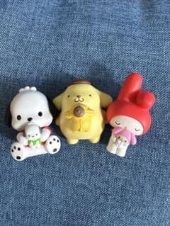 산리오 미니 피규어 3종 세트 포챠코 뽀무뽀무푸딩 마이메로