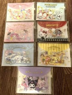 サンリオキャラクターズ　シール&ケースセット7個セット売り。のサムネイル