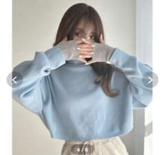 GRL♡サムホール付レイヤードショート丈ニットトップス♡のサムネイル