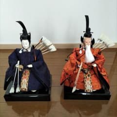 3F 【超希少】昭和レトロ 日本人形 雛人形 随身 左大臣 漆台座 弓矢 骨董 m33171532371_1.jpg?1754441621