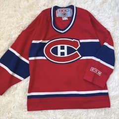 美品CCM NHL モントリオール・カナディアンズ ゲームシャツ アイス