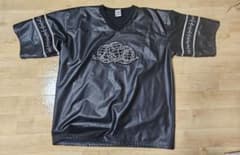 amnjx フェイクレザー Tシャツ ブラック Lサイズのサムネイル