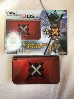 3dsll 本体と付属品 モンハンダブルクロスとクロスのセットのサムネイル