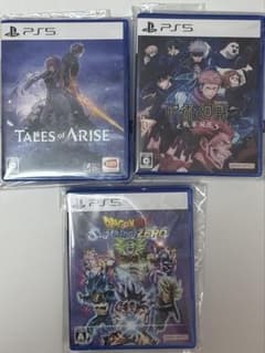 PS5 소프트 3 개 세트 정리 판매 드래곤 볼 주술회전 테일즈