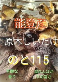 能登産　高級干し椎茸（のと115）石づきカット 100g 無農薬数量限定のサムネイル