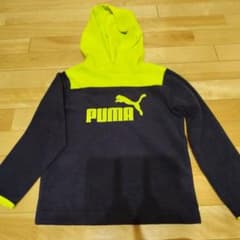 PUMA パーカー 130 黒/黄緑のサムネイル