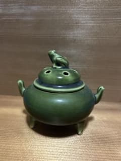 陶器製 蛙モチーフ 香炉のサムネイル