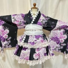 6♡紫♡大人♡浴衣ドレス♡地雷系♡量産型♡姫ギャル♡ - メルカリ