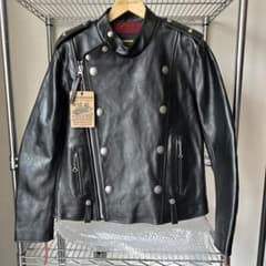 REAL SIMMONS J31レーシング ダブルブレスト ジャケット 茶芯馬革 