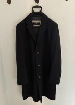 HUGO BOSS メンズ チェスターコート ブラックのサムネイル