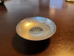 純銀製 刻印あり】銀杯 約141g 皇室 菊花紋章 御下賜品？ 盃 酒器