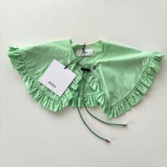 【美品】KkCo フリルカラー つけ襟 ライトグリーンのサムネイル