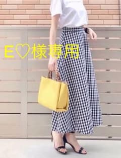 E♡様専用  【新品】GU ギンガムチェック フレアロングスカートのサムネイル