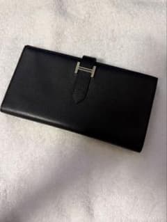 HERMES エルメス　ベアン　デュプリ　2PLIS 三つ折り　ブラックのサムネイル
