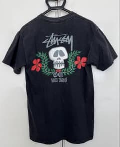 80s USA製ヴィンテージ old stussy Tシャツ スカルフラワー - メルカリ