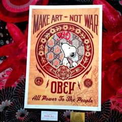 death nyc 世界限定100枚 スヌーピー OBEY MAKEART - メルカリ