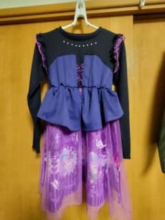 ハロウィン柄 フリル付き長袖ワンピースのサムネイル