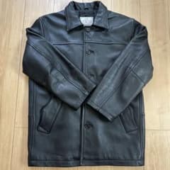 AVIREX アヴィレックス レザーカーコート ブラック L - メルカリ