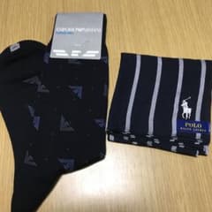 ♪ARMANI靴下&ラルフローレン ハンカチ♪のサムネイル