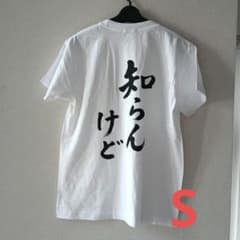 「知らんけど」S 白 半袖Tシャツ おもしろTシャツ 綿100%のサムネイル