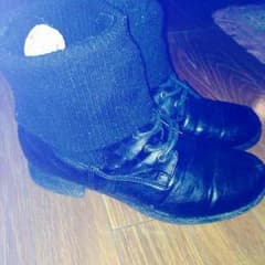 折り返しブーツ 黒のサムネイル